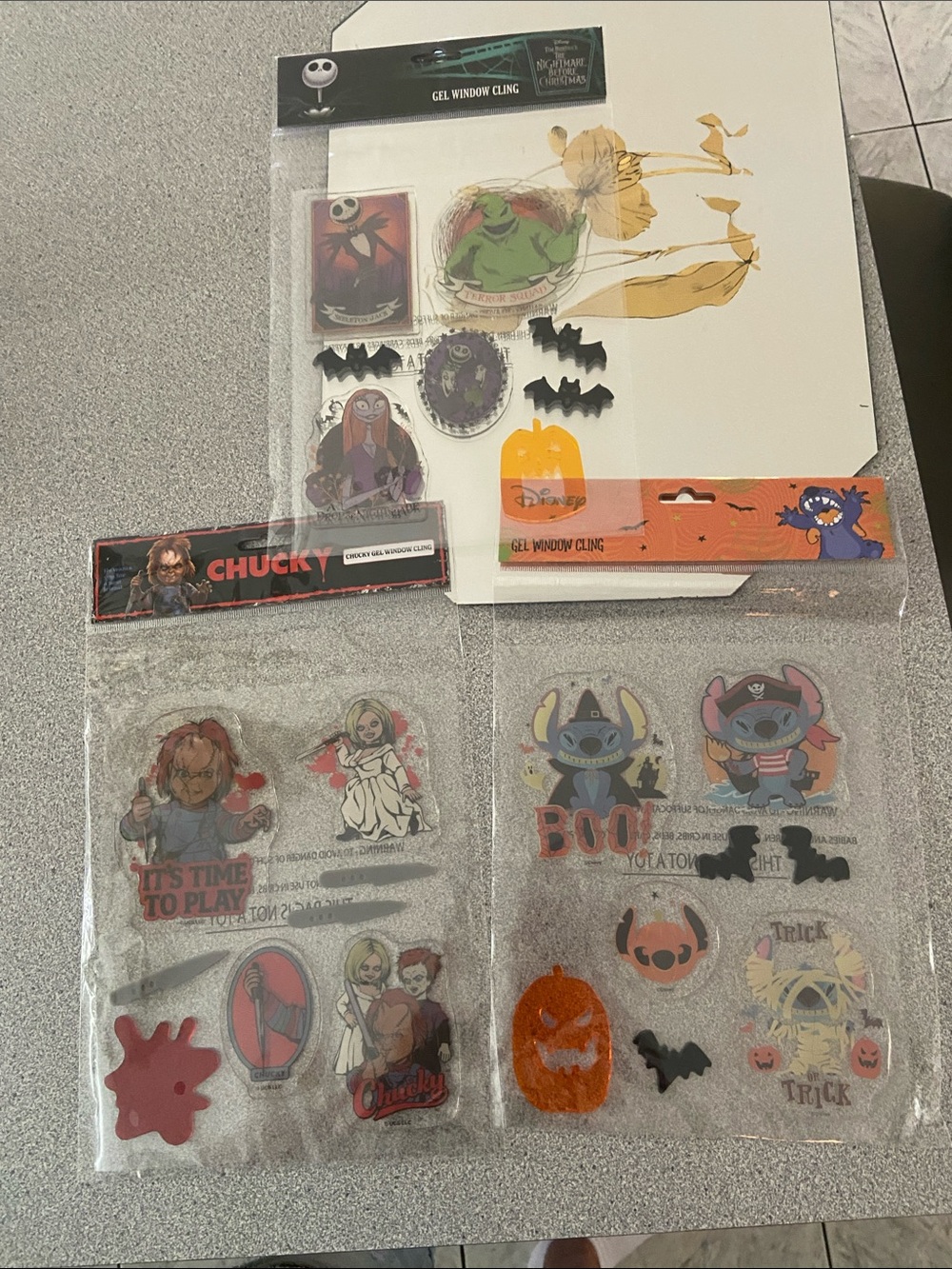 Disney Halloween Gel Window Clings - Multi-Color Pack